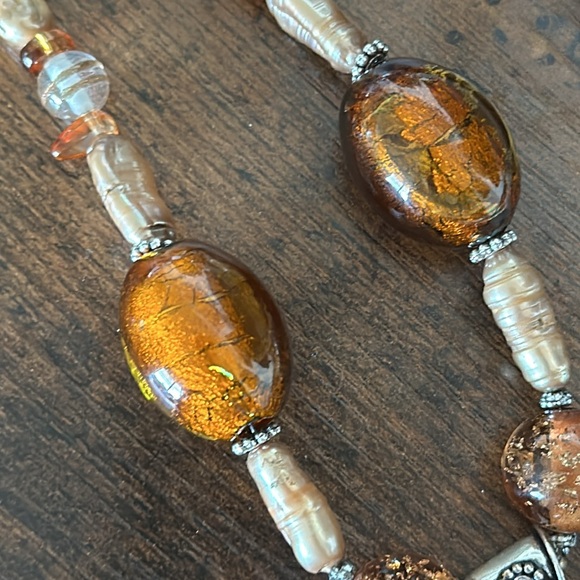 Beautiful Brown Agate Pendant Necklace- Handcrafted - Picture 3 of 7